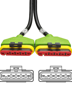 Autroniq AC014 Benelli OBD2 16-Pin to two 6-Pin Motorcycle Diagnostic Cable Adaptor