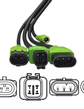 Autroniq AC016 MV Agusta OBD2 16-Pin to 4 Pin 3 Pin 2 Pin Motorcycle Diagnostic Cable Adaptor