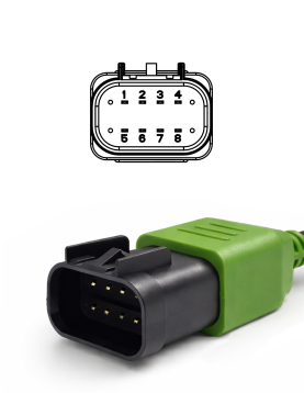 Autroniq AC017 Indian OBD2 16-Pin to 8-Pin Motorcycle Diagnostic Cable Adaptor